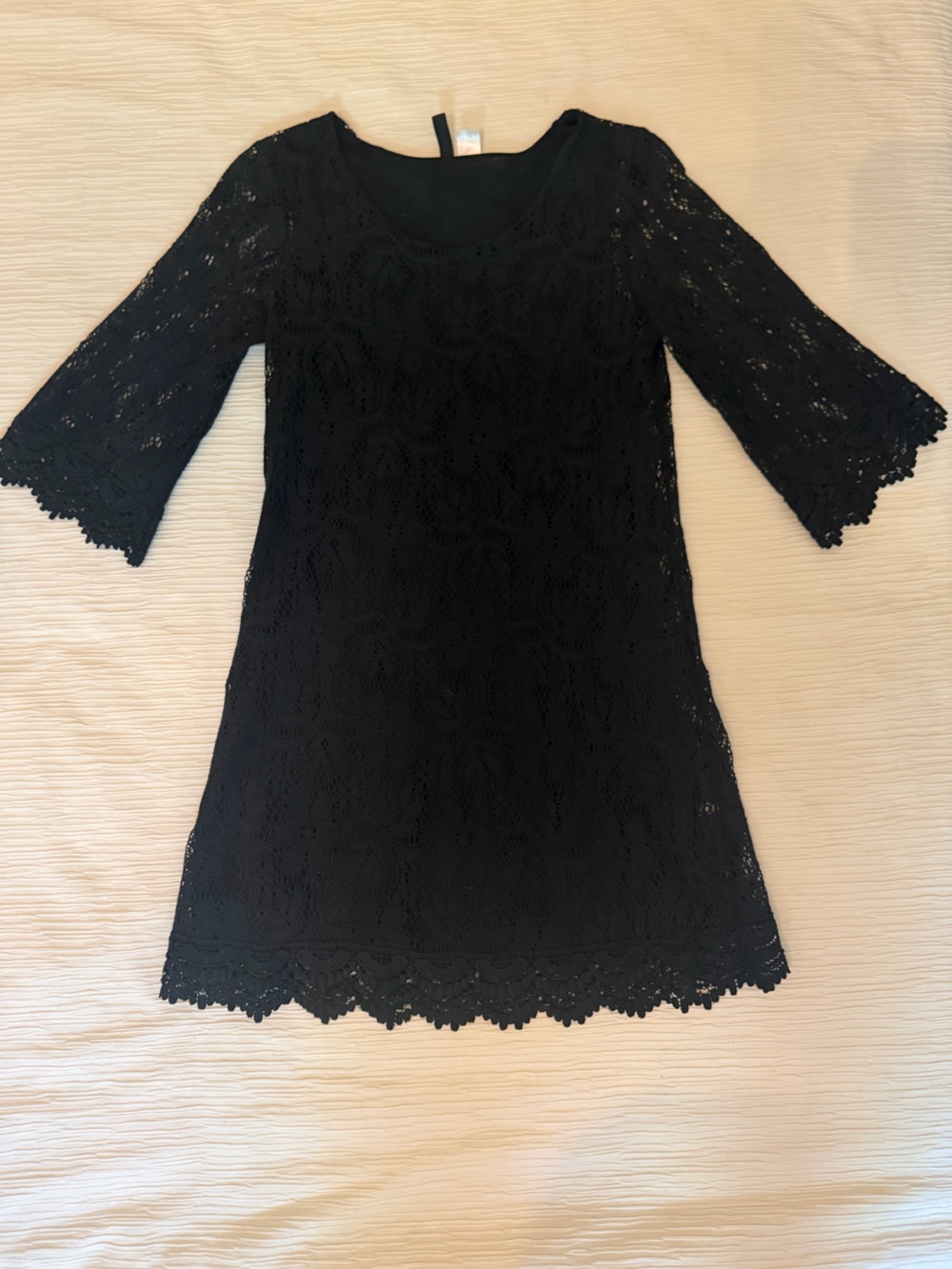 Woman’s Black Lace Shift Dress